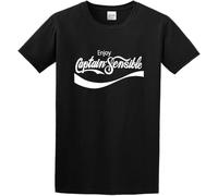 Enjoy Captain Sensible The Damned Punk Rock Black Unisex Men's Tee Manches Courtes(Large)