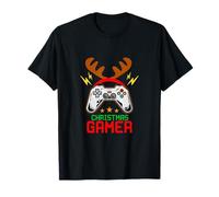 Enjoy Cool Christmas Christmas Gamer Joystic with Reindeer T-Shirt