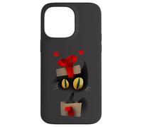 Enjoy Cool Funny Christmas Black Cat in Gift Box Graphic Fun Coque pour iPhone 14 Pro Max