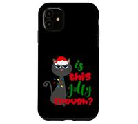 Enjoy Cool Funny Christmas Jolly Cat Novelty Graphic Design Coque pour iPhone 11
