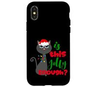 Enjoy Cool Funny Christmas Jolly Cat Novelty Graphic Design Coque pour iPhone X/XS