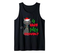 Enjoy Cool Funny Christmas Jolly Cat Novelty Graphic Design Débardeur