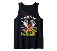 Enjoy Cool Funny Tiger Flying Cartoon, Wild Tiger Graphic Débardeur