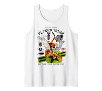 Enjoy Cool Funny Tiger Flying Cartoon, Wild Tiger Graphic Débardeur