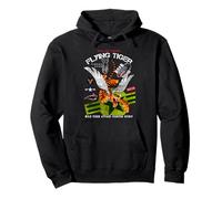 Enjoy Cool Funny Tiger Flying Cartoon, Wild Tiger Graphic Sweat à Capuche