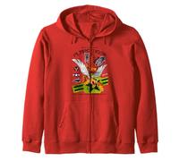 Enjoy Cool Funny Tiger Flying Cartoon, Wild Tiger Graphic Sweat à Capuche