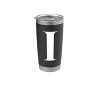 Enjoy Cool I Alphabet Mignon Initiale Monogramme Lettre I Graphique Gobelet isotherme en acier inoxydable double paroi