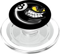 Enjoy Cool Pool Billiards Angry 8 Ball Graphic Designs PopSockets PopGrip pour MagSafe