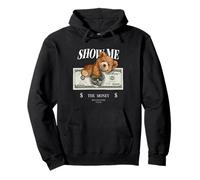 Enjoy Cool Teddy Bear Dollar Show Time Billionaire Club Fun Sweat à Capuche