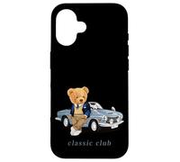 Enjoy Cool Teddy Bear With Classic Car Graphic Designs Fun Coque pour iPhone 16