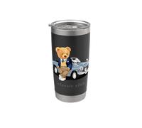 Enjoy Cool Teddy Bear With Classic Car Graphic Designs Fun Gobelet isotherme en acier inoxydable double paroi