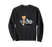 Enjoy Cool Teddy Bear with Classic Car Graphic Designs Fun Sweatshirt