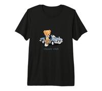 Enjoy Cool Teddy Bear with Classic Car Graphic Designs Fun T-Shirt Haut de Gamme