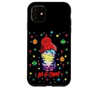 Enjoy Cute Colorful Christmas Cat Let's Snow Graphic Fun Coque pour iPhone 11