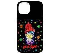 Enjoy Cute Colorful Christmas Cat Let's Snow Graphic Fun Coque pour iPhone 14