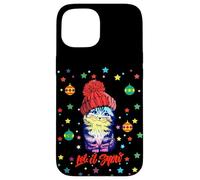 Enjoy Cute Colorful Christmas Cat Let's Snow Graphic Fun Coque pour iPhone 15