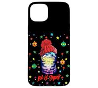 Enjoy Cute Colorful Christmas Cat Let's Snow Graphic Fun Coque pour iPhone 15 Plus