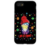 Enjoy Cute Colorful Christmas Cat Let's Snow Graphic Fun Coque pour iPhone SE (2020) / 7/8