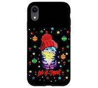 Enjoy Cute Colorful Christmas Cat Let's Snow Graphic Fun Coque pour iPhone XR