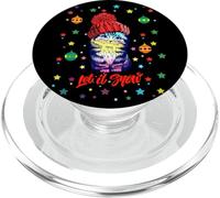 Enjoy Cute Colorful Christmas Cat Let's Snow Graphic Fun PopSockets PopGrip pour MagSafe
