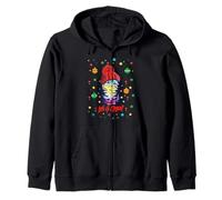 Enjoy Cute Colorful Christmas Cat Let's Snow Graphic Fun Sweat à Capuche