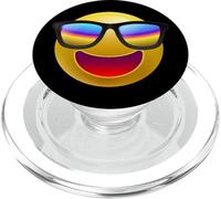 Enjoy Happiness with The Smile Face Mood Graphic Designs PopSockets PopGrip pour MagSafe