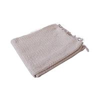 Enjoy Home - Collection Dune - Plaid à Franges - 80% Coton Recyclé - 20% Polyester - 130x160cm - Coloris Ecru