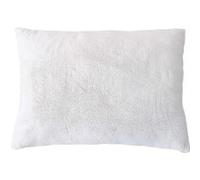 - Coussin AZURA effet fourrure 2 tons - 65 x 50 cm - Blanc - AZURA