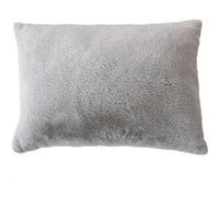 - Coussin AZURA effet fourrure 2 tons - 65 x 50 cm - Gris - AZURA