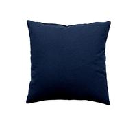 - Coussin uni effet Bachette déhoussable - 40 x 40 cm - Bleu Marine