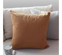 Enjoy Home, Coussin Décoratif pour canapé, Déhoussable 40x40, Café, Coussin Coton carré, Lavable à la Machine, pour Maison Salon Chambre Lit, Collection Cambria