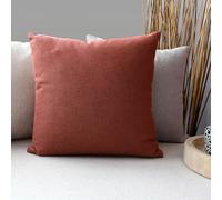 Enjoy Home, Coussin Décoratif pour canapé, Déhoussable 40x40, Terracotta, Coussin Coton carré, Lavable à la Machine, pour Maison Salon Chambre Lit, Collection Cambria