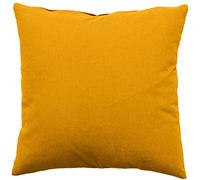 Enjoy Home, Coussin Déhoussable, Dimension 60x60 cm, Jaune Moutarde, Coton certifié Oeko Tex, Lavable en Machine, Fermeture éclair, Idéal pour Apporter de la Couleur à Vos canapés, Collection Panama