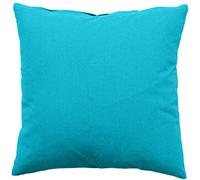 Enjoy Home, Coussin Déhoussable, Dimension 60x60 cm, Turquoise, Coton certifié Oeko Tex, Lavable en Machine, Fermeture éclair, Idéal pour Apporter de la Couleur à Vos canapés, Collection Panama