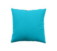 - Coussin uni effet Bachette déhoussable - 40 x 40 cm - Turquoise