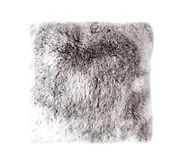 Enjoy Home - Coussin Ours - Effet Fourrure - 100% Polyester - Non déhoussable - 40x40cm - Coloris Blanc/Taupe