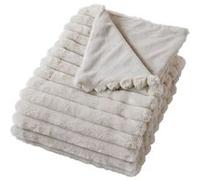 Enjoy Home - Couverture douce et côtelée Sela - 220 x 180 cm - Beige - Sela Beige G