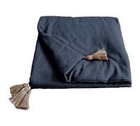 Enjoy Home - Edredon en coton avec pompons 190x90cm - Gris foncé - Panama Gris foncé G