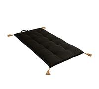 Enjoy Home - Futon Panama - Repliable - 4 Pompons Jute - Tissu 100% Coton certifié Oeko-TEXTissu 100% Coton certifié Oeko-TEX - 60x120cm - Epaisseur de 4.5cm - Coloris Noir