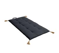 - Futon repliable Panama avec pompons en jute - Gris foncé - Panama