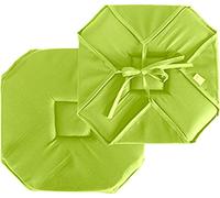 Enjoy Home Galette à Rabats Polyester CHABY 40 x 40 cm Coloris Vert ANIS