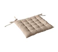 Enjoy Home, Galette de Chaise piquée, Beige Naturel, carré 38x38cm, 100% Coton, Attache par Nouettes, Idéal pour Une Assise Confortable, Collection Panama