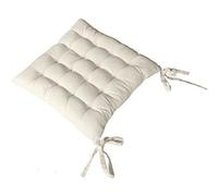 Enjoy Home Galette de Chaise piquée Coton Ecru 38 x 38 cm