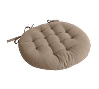 Enjoy Home, Galette de Chaise piquée, Ronde 38cm, Beige Naturel, 100% Coton, Attache par Nouettes, Idéal pour Une Assise Confortable, Collection Panama