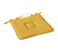 Enjoy Home, Galette de Chaise Plate, Jaune, carré 40x40cm, 100% Coton, Attache par Nouettes, Idéal pour Une Assise Confortable, Collection Panama
