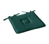Enjoy Home, Galette de Chaise Plate, Vert Foncé, carré 40x40cm, 100% Coton, Attache par Nouettes, Idéal pour Une Assise Confortable, Collection Panama