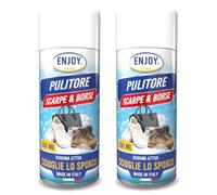ENJOY HOME Nettoyant mousse active chaussures et sacs 200 ml : spray détachant universel sans rinçage pour chaussures, daim, cuir et textiles. Fabriqué en Italie, 400 ml, 400ml