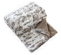 Enjoy Home - Plaid à poils doux LENVIK - 125 x 150 cm - Taupe - LENVIK Taupe G