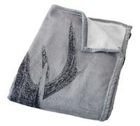 - Plaid imprimé cerf Epicéa - 170 x 130 cm - Gris foncé - Epicéa