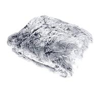 Enjoy Home - Plaid Ours Effet Fourrure - Doublé Flanelle - 100% Polyester - 130x160cm - Coloris Gris Foncé